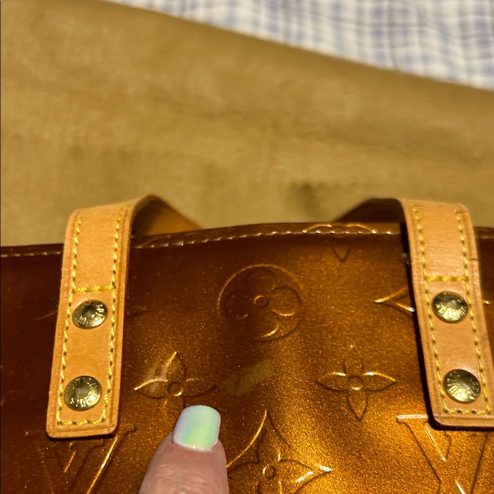 LV Monogram Vernis Reade Bronze MINI Tote Bag - Picture 16 of 16